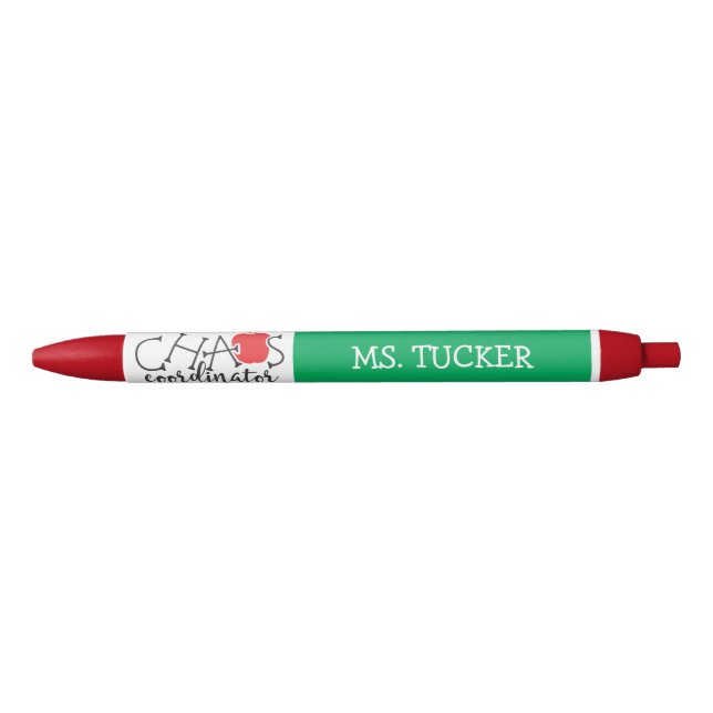 Stylo Rouge Funny Coordinateur du Chaos Enseignant Apple Red G (Devant)