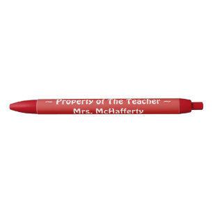 Stylo Rouge Propriété de l'enseignant