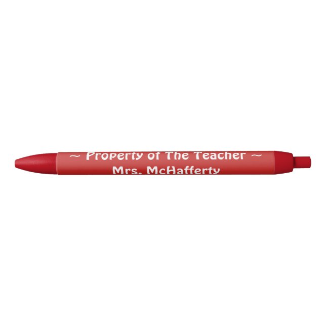 Stylo Rouge Propriété de l'enseignant (Devant)