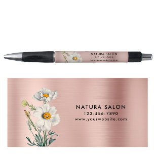 Stylo Salon aux Fleurs Blanches Business Promotionnels R