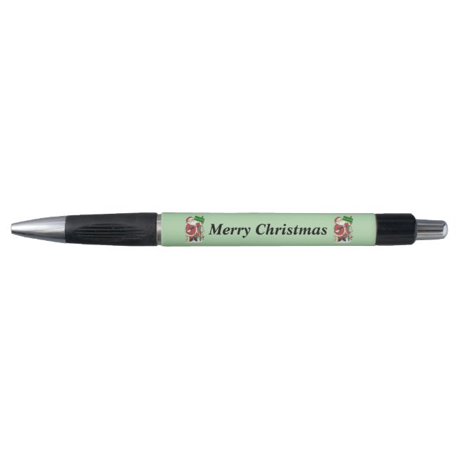 Stylo Santa Claus mignons Animaux Joyeux Noël (Devant)