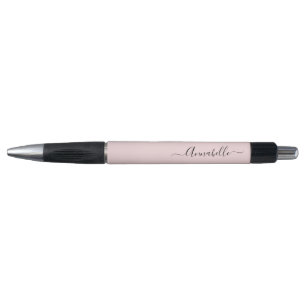 Stylo Script de nom personnalisé rose pâle