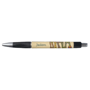Stylo Serpent multicolore jaune beurre nommé