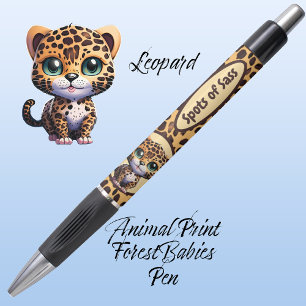 Stylo Spots de Sass, Poster de animal de Safari Leopard 