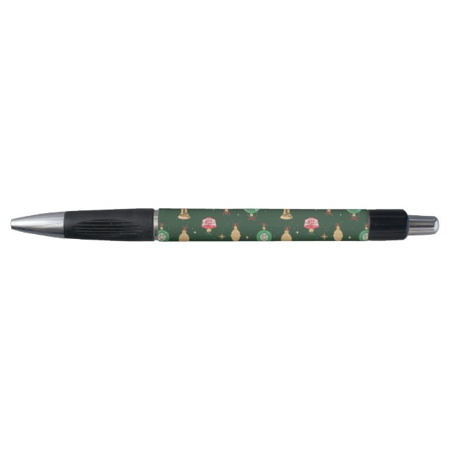 Stylo Style vintage Ornement de Noël Motif - Vert (Devant)