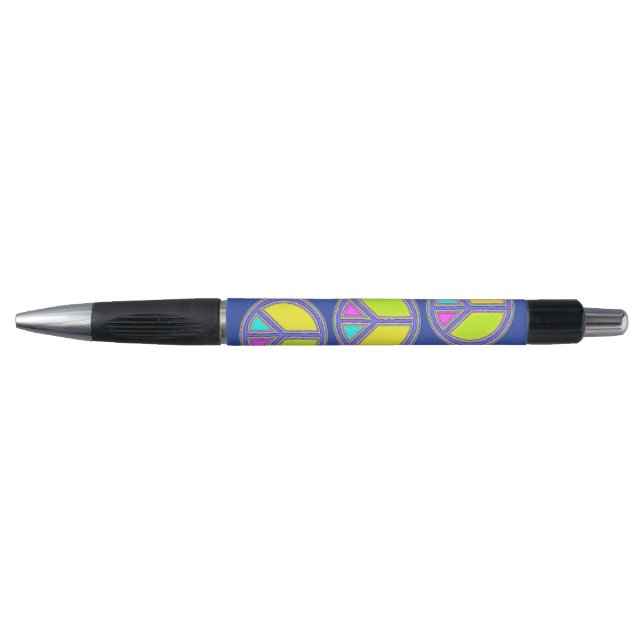 Stylo Symbole PAIX avec des couleurs remplies (Devant)