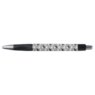 Stylo Symbole Yin et Yang Style tatouage noir et blanc