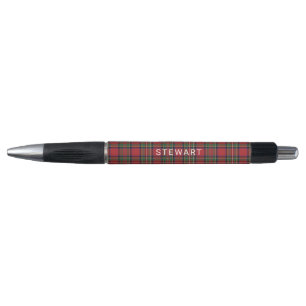 Stylo Tartan Rustique Rouge et Vert Stewart