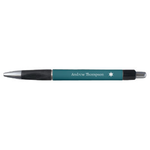 Stylo Texte moderne personnalisé minimaliste Marine bleu