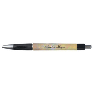 Stylo Texture de pierre d'opale élégante Script moderne