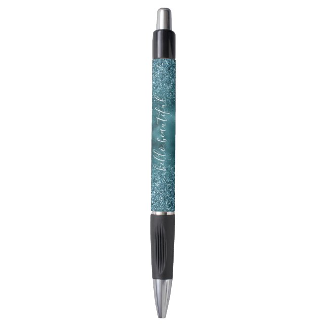 Stylo Turquoise Parties scintillant Glitz glam glam pers (Devant (Vertical))