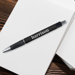 Stylo Typographie moderne minimaliste Monogramme noir