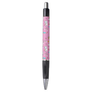 Stylo Unicorne Fan Club motif rose