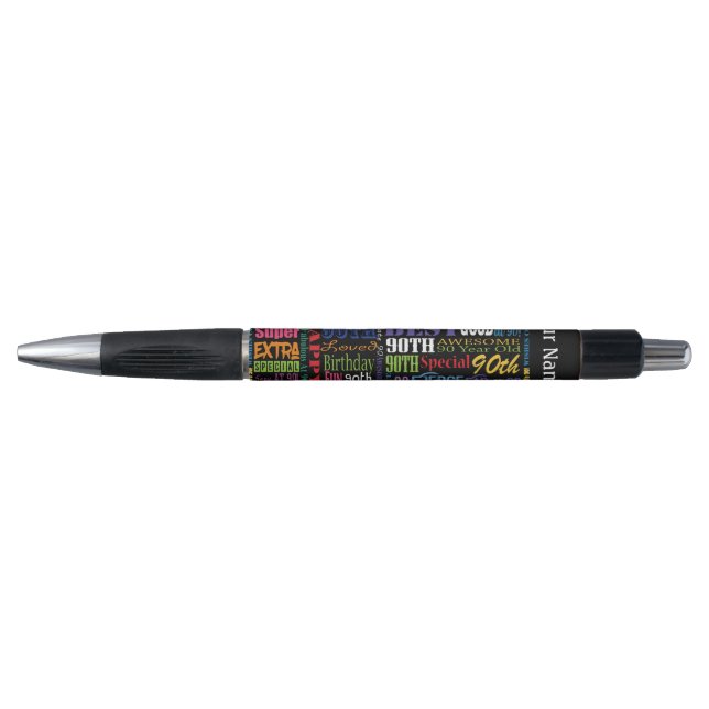 Stylo Unique 90e anniversaire fête cadeaux personnalisés (Devant)