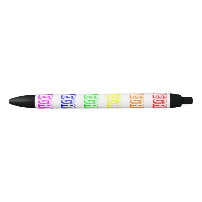 Stylo végétalien de logo d'arc-en-ciel (Devant)