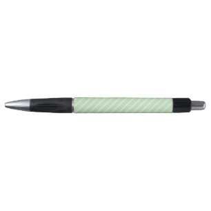 Stylo Vert et beige cinq rayures motif