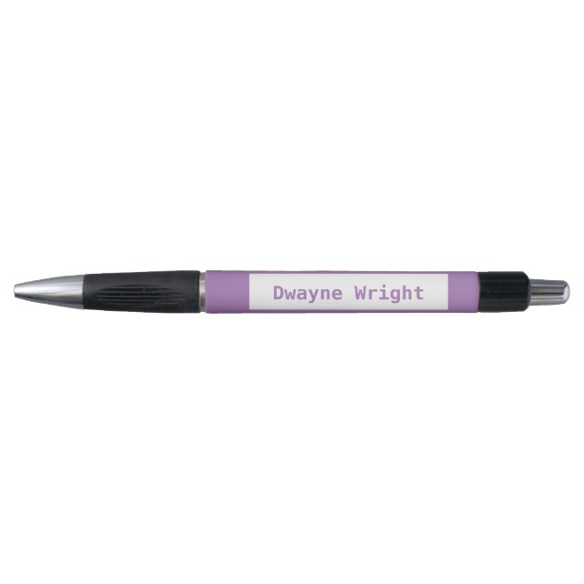 Stylo violet minimaliste violet et blanc (Devant)