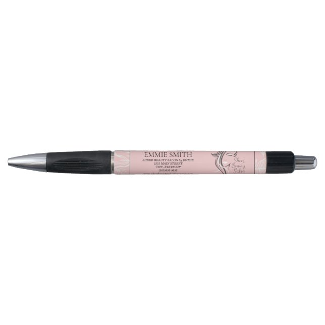 Stylo Votre logo d'entreprise Feminine Girinine Rose Ros (Devant)