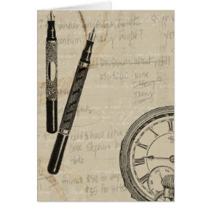 Stylos de fontaine et Watchface avec des notes