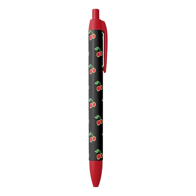 Stylos d'écriture rétro Cerise Noire (Bas (Vertical))