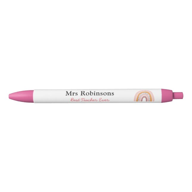 Stylos d'enseignant Rainbow Personnalisé Boho rose (Devant)