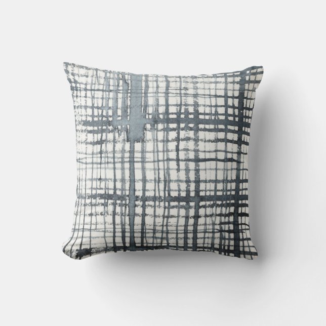 Stylus - Check Pattern Throw Pillow (Front)