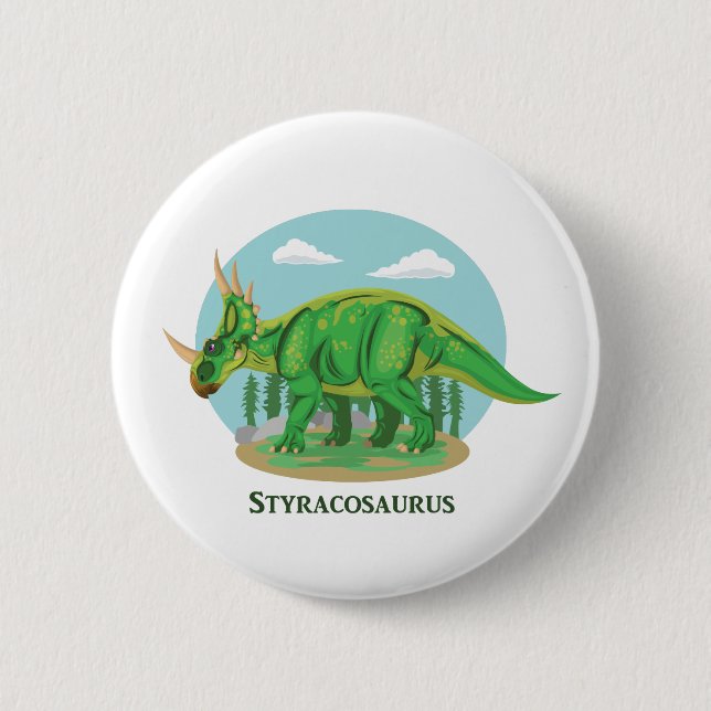 Styracosaurus 2 Inch Round Button (Front)