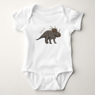 Styracosaurus cartoon illustration  baby bodysuit