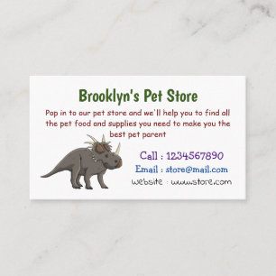 Styracosaurus cartoon illustration business card