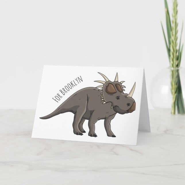 Styracosaurus cartoon illustration  card (Front)