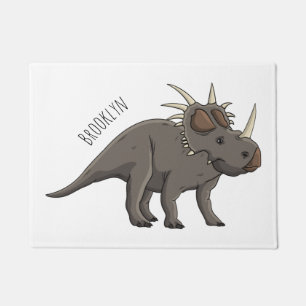 Styracosaurus cartoon illustration doormat