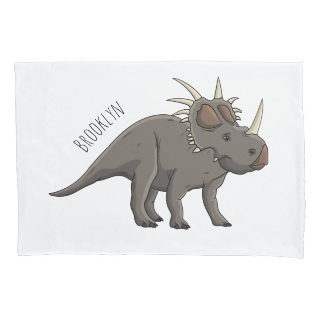 Styracosaurus cartoon illustration pillowcase (Front)