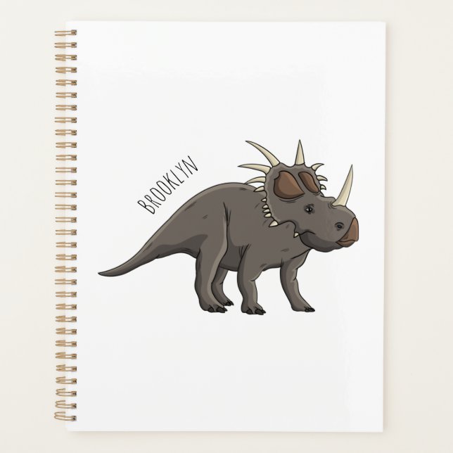 Styracosaurus cartoon illustration  planner (Front)