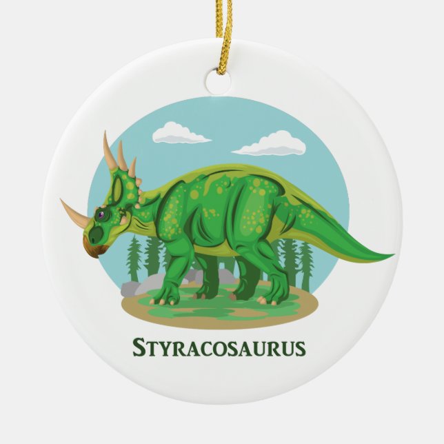 Styracosaurus Ceramic Ornament (Front)