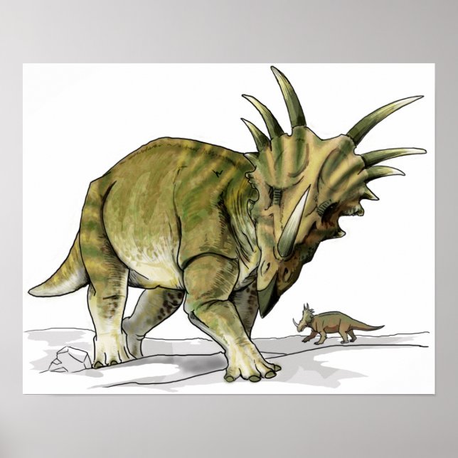 Styracosaurus - Cretacous Dinosaur Poster (Front)