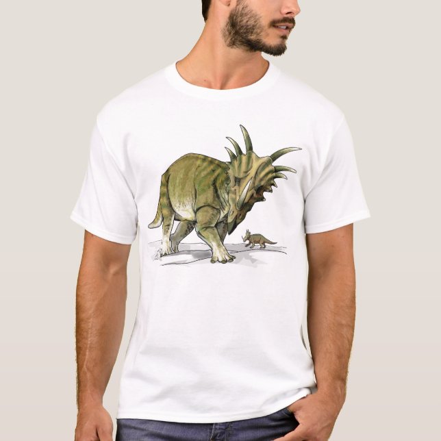 Styracosaurus - Cretacous Dinosaur T-Shirt (Front)