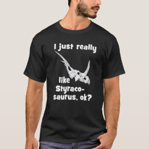 Styracosaurus Head Fossil Skull Dinosaur Bones T-Shirt