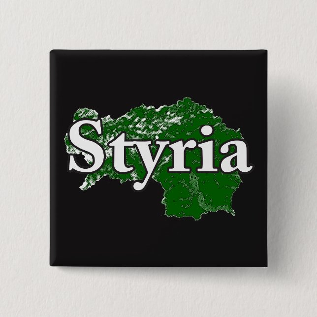 Styria - Steiermark 2 Inch Square Button (Front)