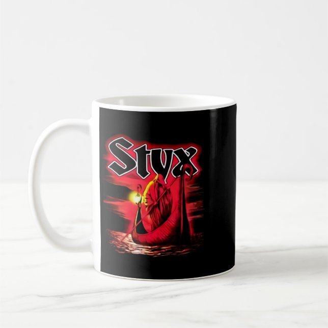 Styx Band Retro Aesthetic Fan Art Design Coffee Mug (Left)