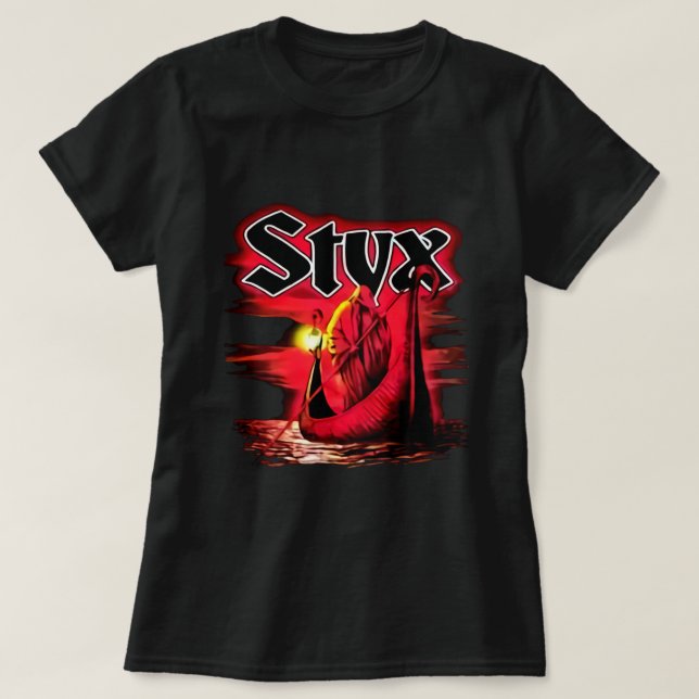 Styx Band Retro Aesthetic Fan Art Design T-Shirt (Design Front)