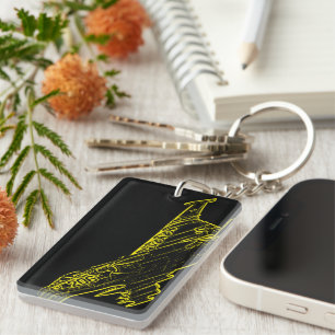 SU 25 Grach Soviet Frogfoot Plane Sketch Keychain