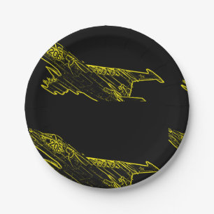 SU 25 Grach Soviet Frogfoot Plane Sketch  Paper Plate