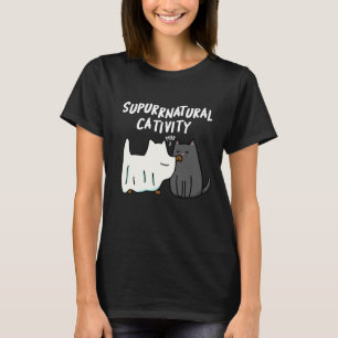 Su-purr-natural Cativity Funny Cat Pun Dark BG T-Shirt