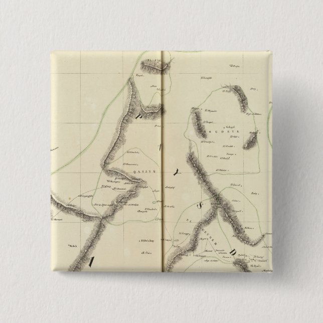 Suadia Arabia, Kuwait 78 2 Inch Square Button (Front)