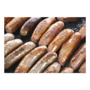 Suasages on Barbeque Photo Print