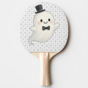 Suave cartoon ghost Halloween Ping Pong Paddle