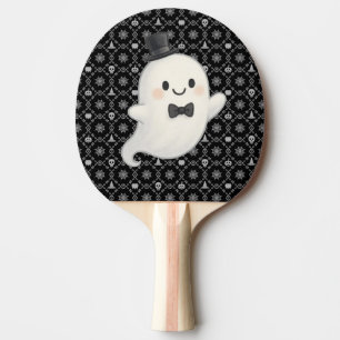 Suave cartoon ghost Halloween  Ping Pong Paddle