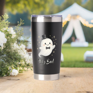 Suave cartoon Hey Boo ghost Halloween  Insulated Tumbler