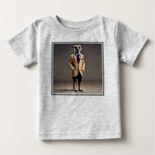 Suave Looking Meerkat Means Business, Baby T-Shirt