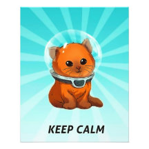 Sub Nautica 2 Keep Calm Kitty Poster